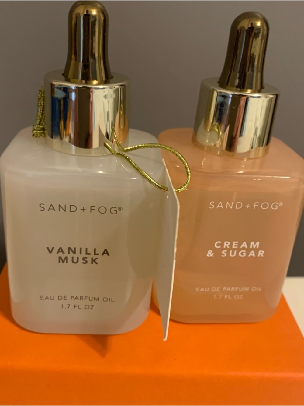Sand + Fog set:  Vanilla Musk Perfume Oil & Cream and Sugar